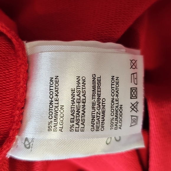 Cyrillus Paris Girls Dress With Liberty Fabric Collar Red/White Size 10 - Picture 7 of 8